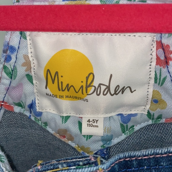 Mini Boden Rainbow Jean Dress - Size 4/5 - Picture 3 of 3